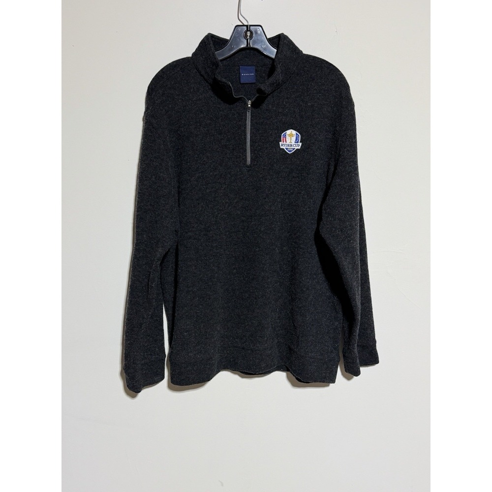 Dunning Golf Dark Gray 1/4 Zip Long Sleeve Pullover Mens XL 2016 Ryder Cup Logo